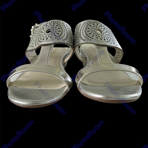 Anne Klein Maddie Silver low-wedge sandal - Picture 3 of 8